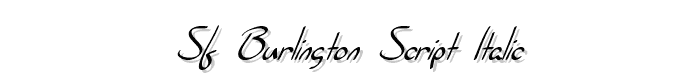 SF Burlington Script Italic font